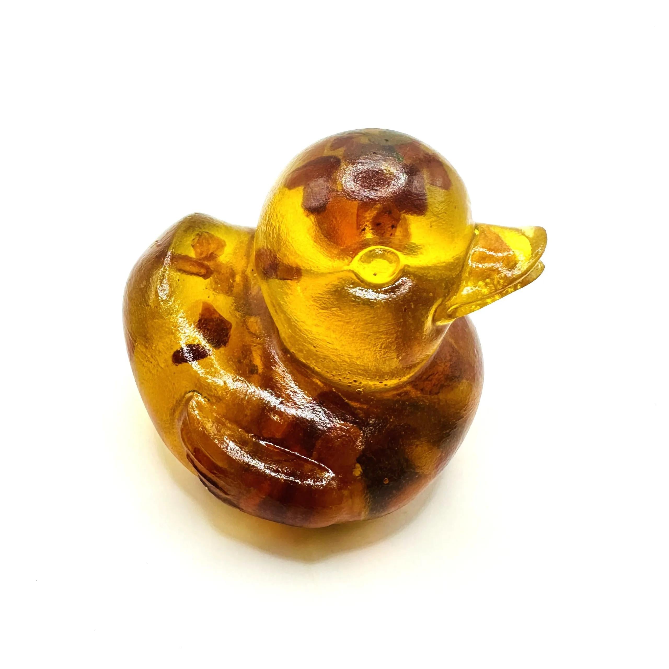 USA Handmade Figurine Souvenir Baltic amber Duck Handmade Statuette Duck Sculpture Home decor Souvenir Gift Unique Amber KIZIMA