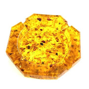 USA KIZIMA HANDMADE Octagon Ashtray with Amber for Original Father's Day Gift, Home decor