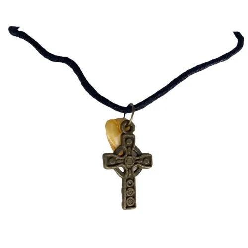 Handmade Elegant Natural Baltic Amber Cross - Handcrafted Orthodox Pendant - Religious Gift