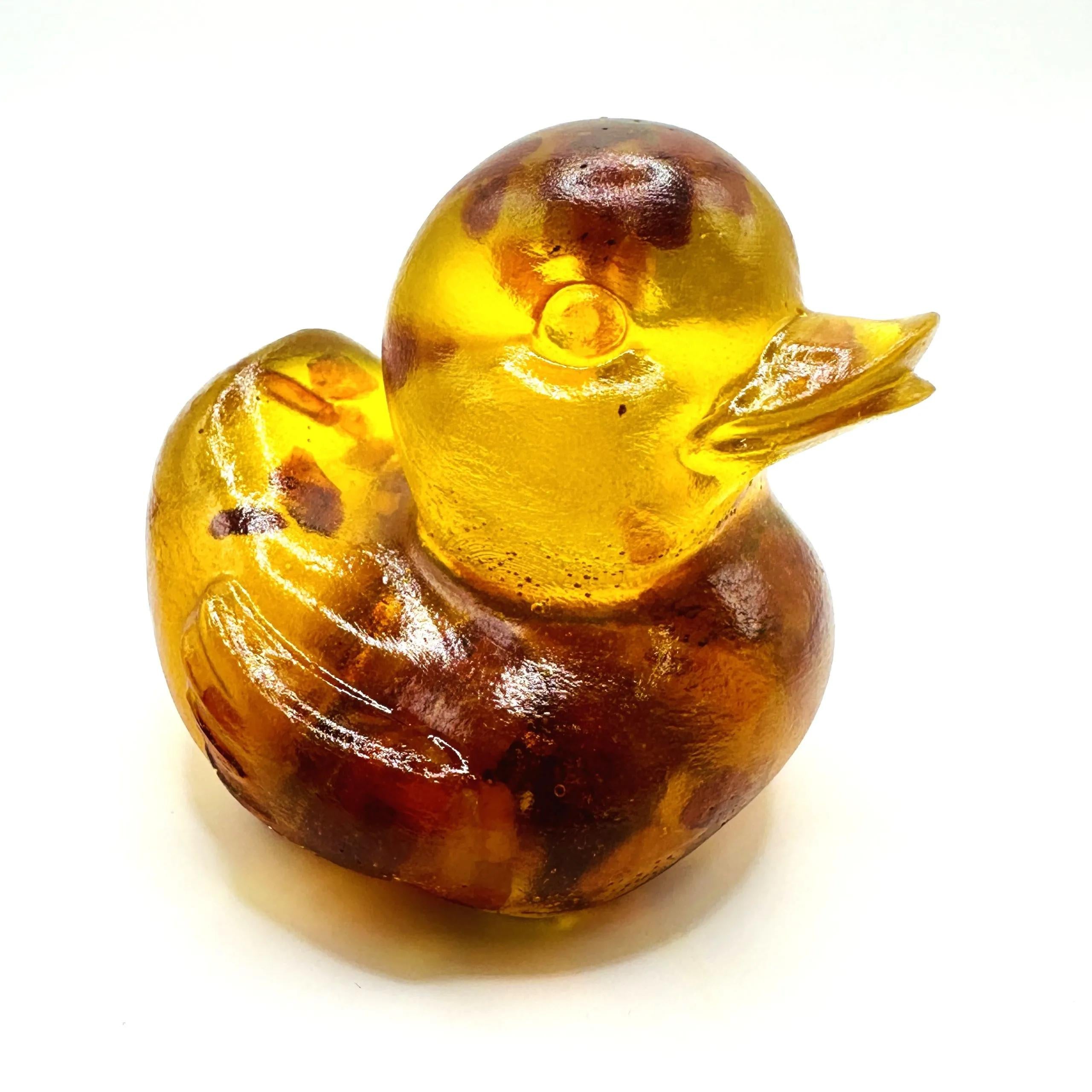 USA Handmade Figurine Souvenir Baltic amber Duck Handmade Statuette Duck Sculpture Home decor Souvenir Gift Unique Amber KIZIMA
