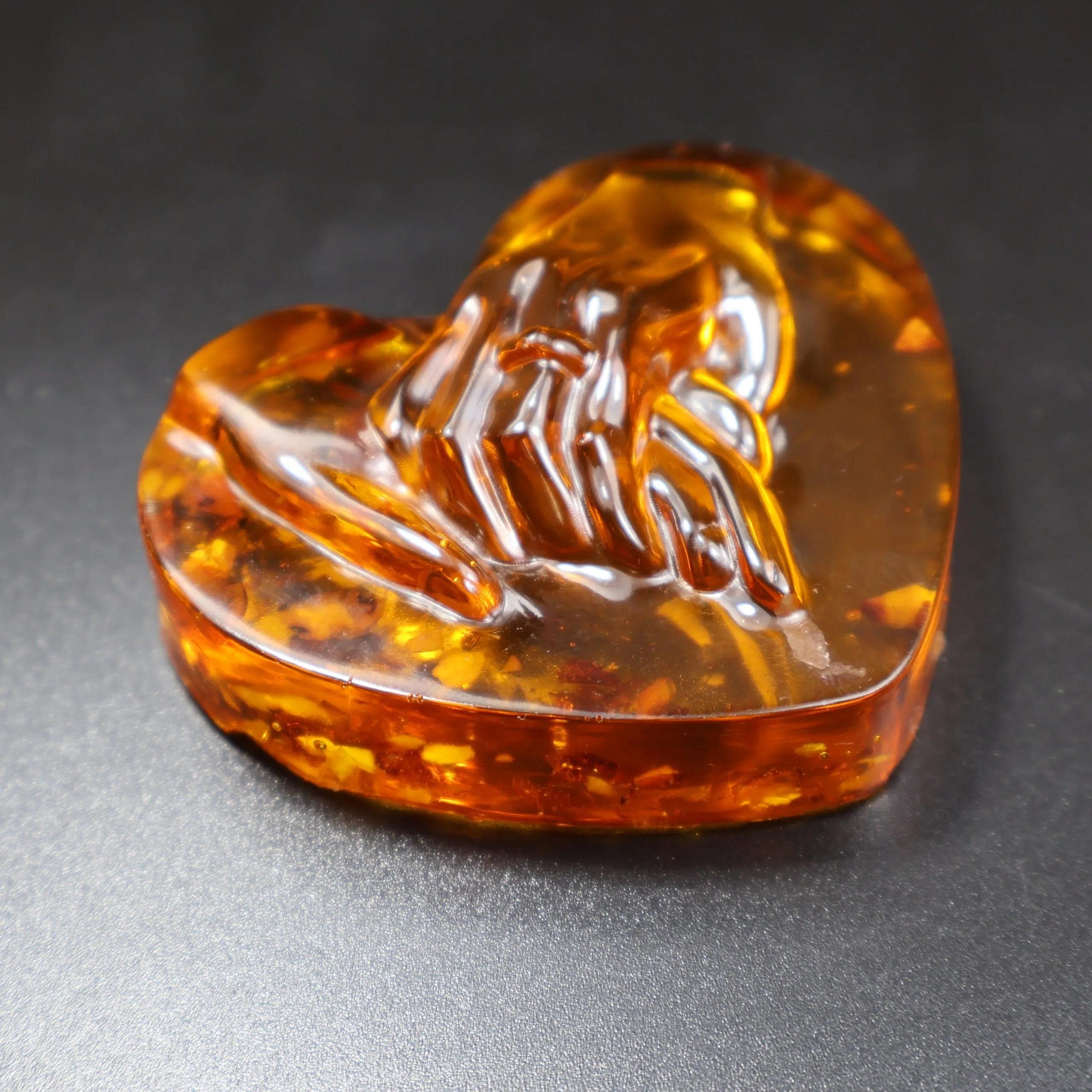 Made in USA Baltic Amber Heart by KIZIMA | Unique Gift Box