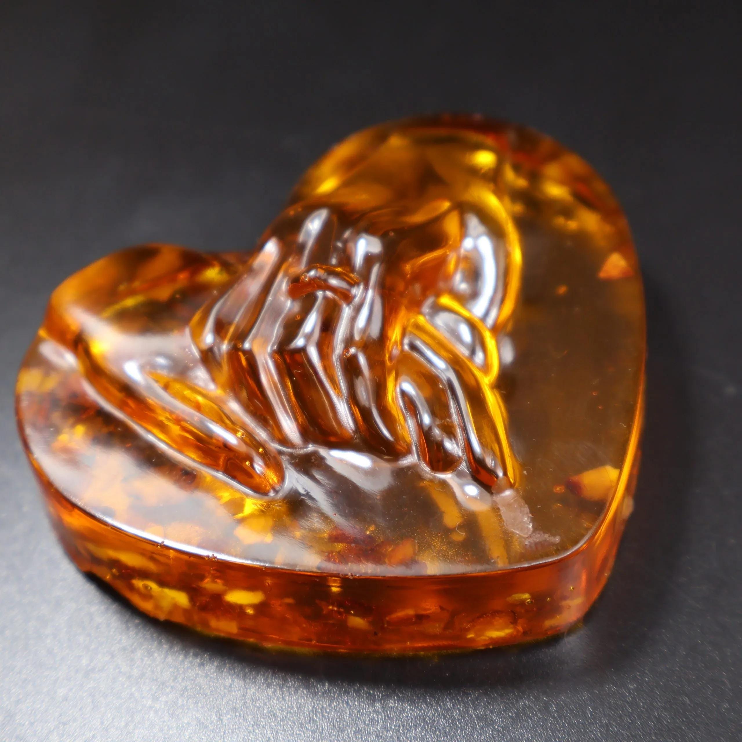 Made in USA Baltic Amber Heart by KIZIMA | Unique Gift Box