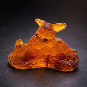 Made in USA Handmade Amber Bunny Figurine 3D Easter Rabbit Gift Baltic Amber Art Statue Animal Lover Gift Small Home Decor KIZIMA New York
