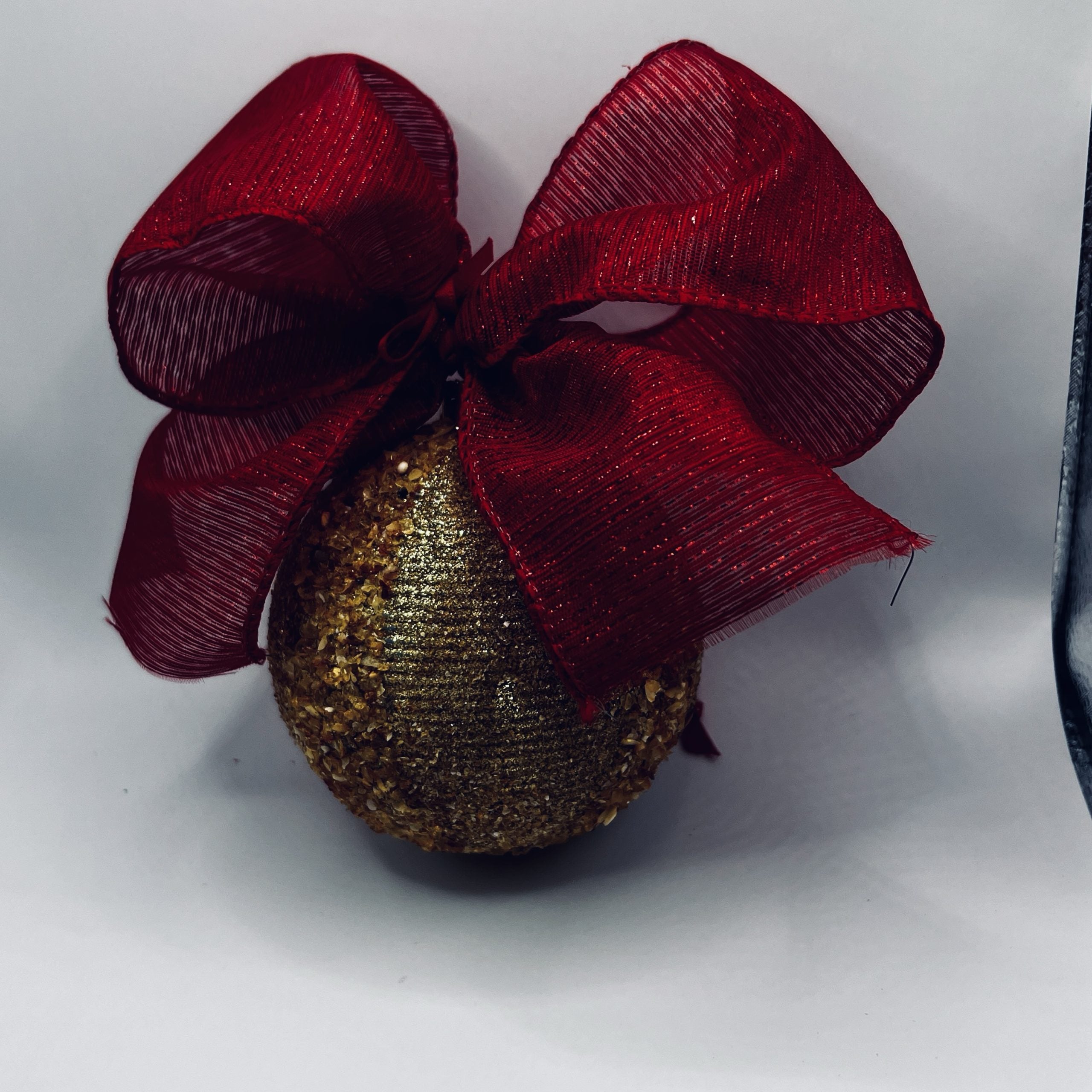 USA Handmade Christmas Tree Ball Ornaments 2026 Natural Baltic Amber Big pink bow KIZIMA