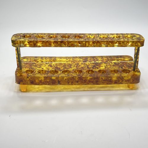 Executive Amber Pen Holder – Handmade Luxury Desk Organizer | 2 Tiers, 9 Slots | Premium Gift for Men & Women