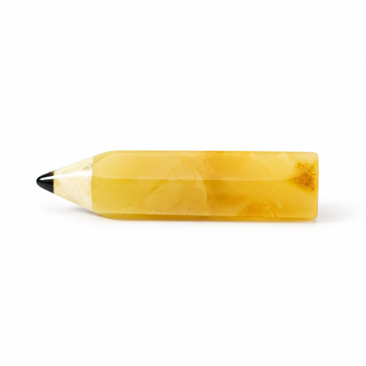 KIZIMA Baltic amber brooch 20S0702q2.34 on white studio background.