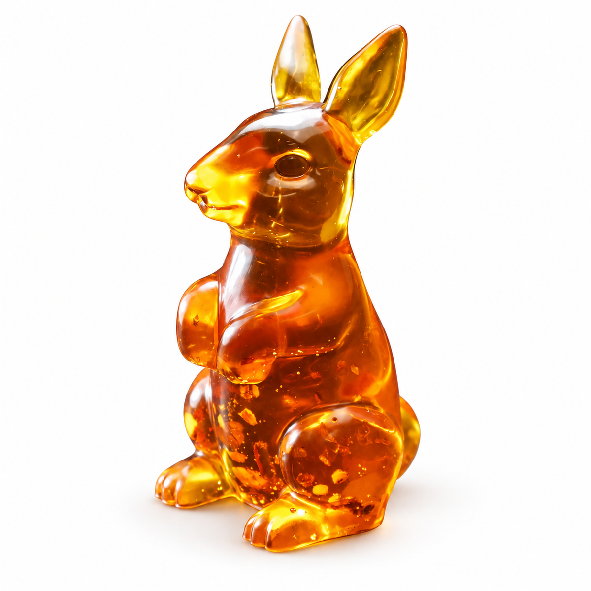 Baltic amber kangaroo figurine on a white background, travel keepsake and Australia Day gift handcrafted by KIZIMA®