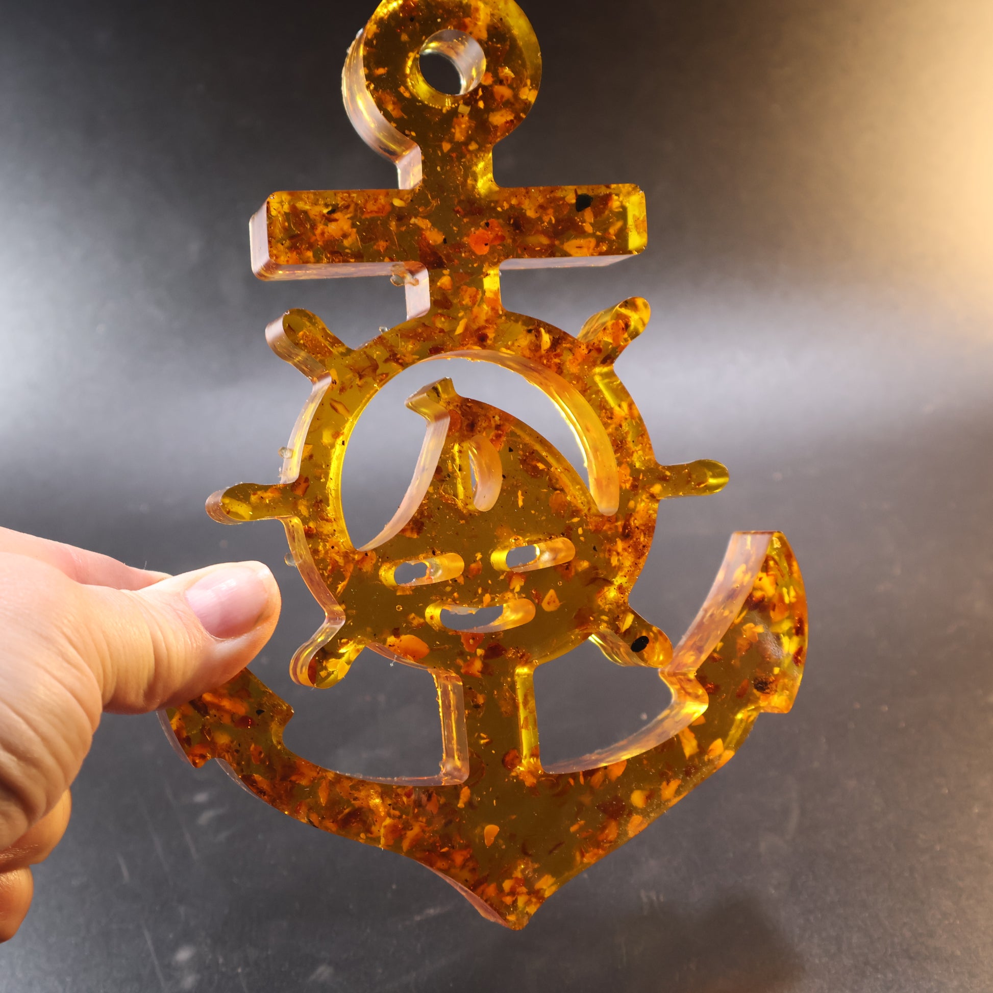 Made in USA amber anchor plaque KIZIMA gift for boss sailor