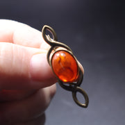 Made in USA amber bar brooch KIZIMA vintage-inspired gift