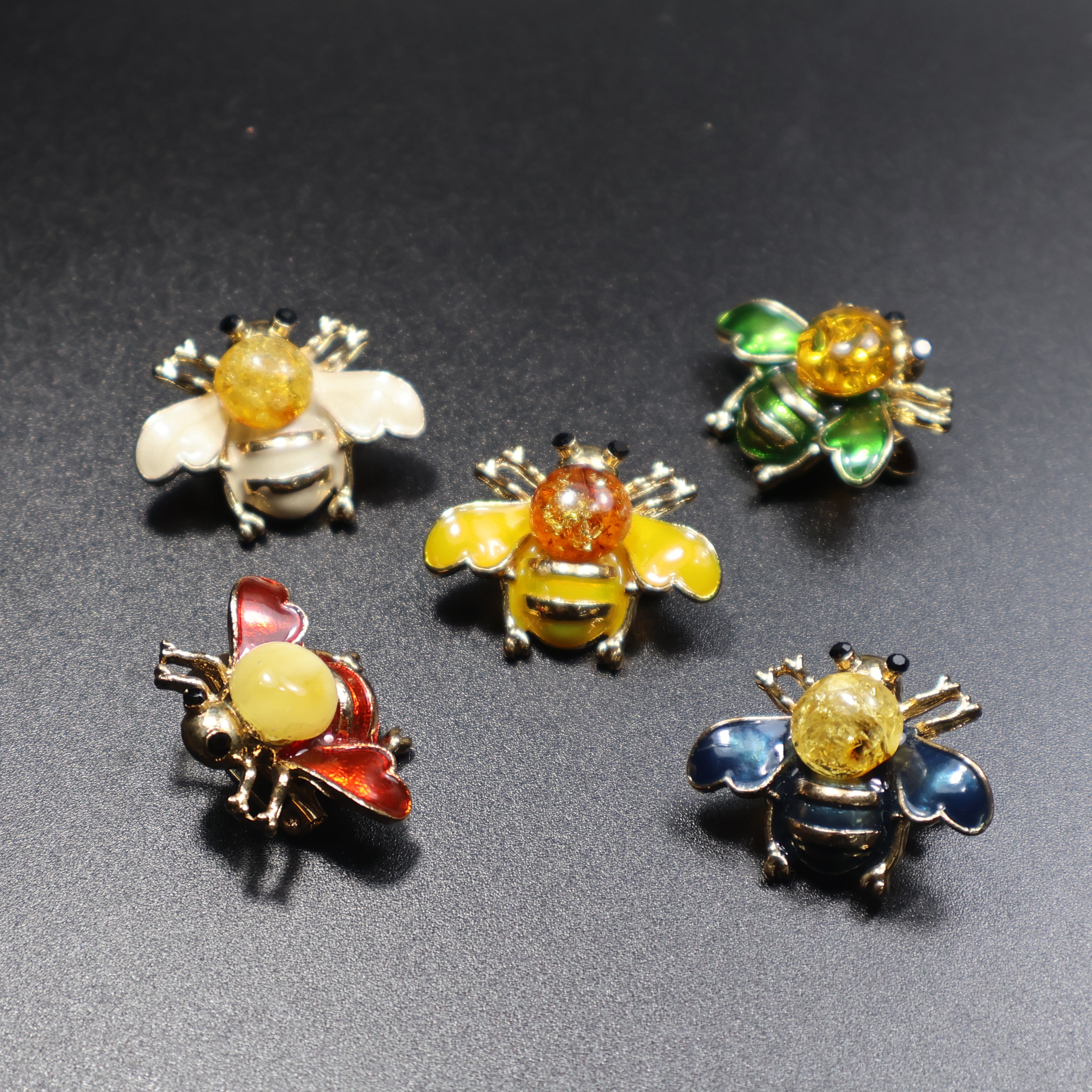 Made in USA amber bee brooch KIZIMA gift packaging presentation