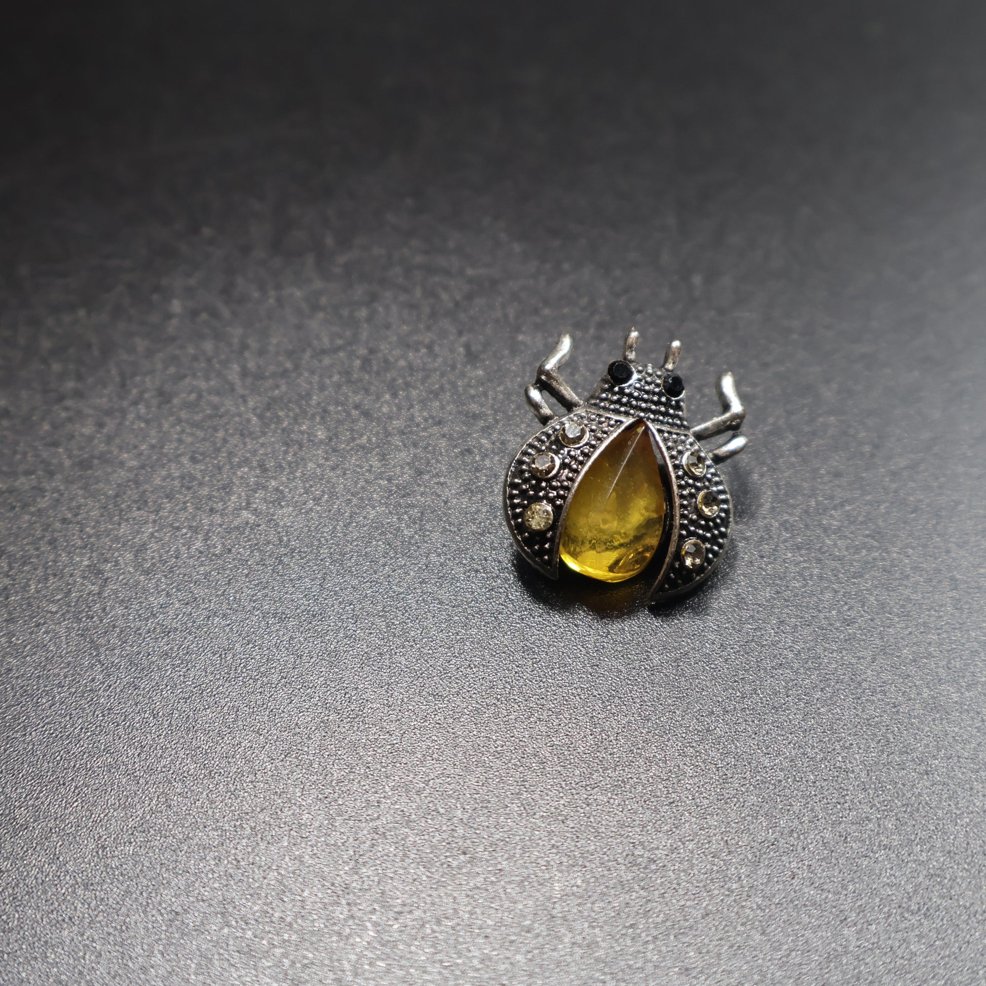 Made in USA genuine natural Baltic amber beetle brooch by KIZIMA