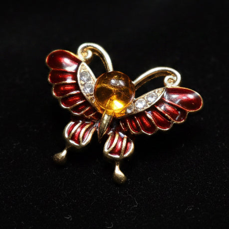 Made in USA amber butterfly brooch KIZIMA gift for her
