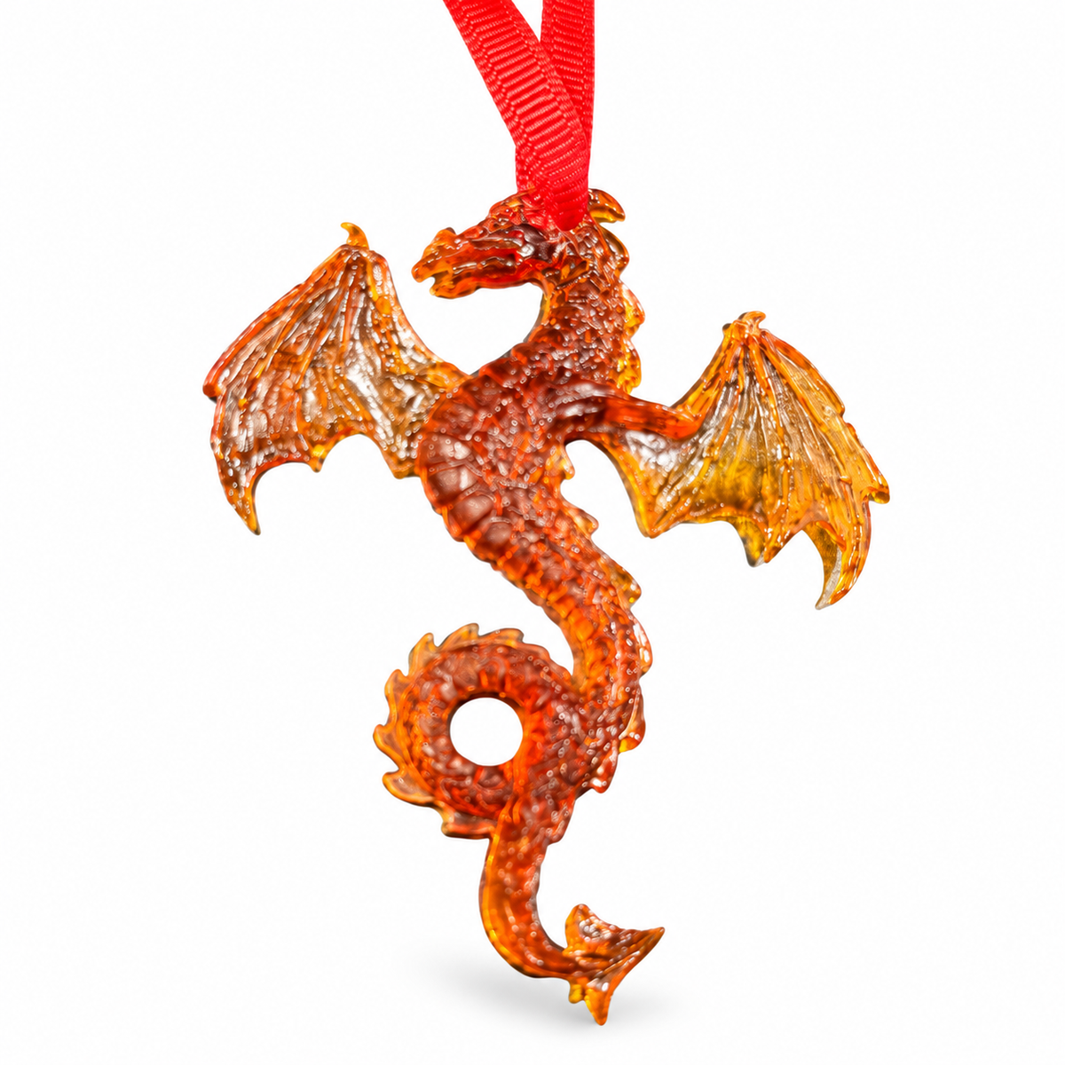 Natural Baltic amber dragon car charm on a clean white background — handmade in USA by KIZIMA®