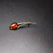 Made in USA genuine natural Baltic amber tulip brooch by KIZIMA