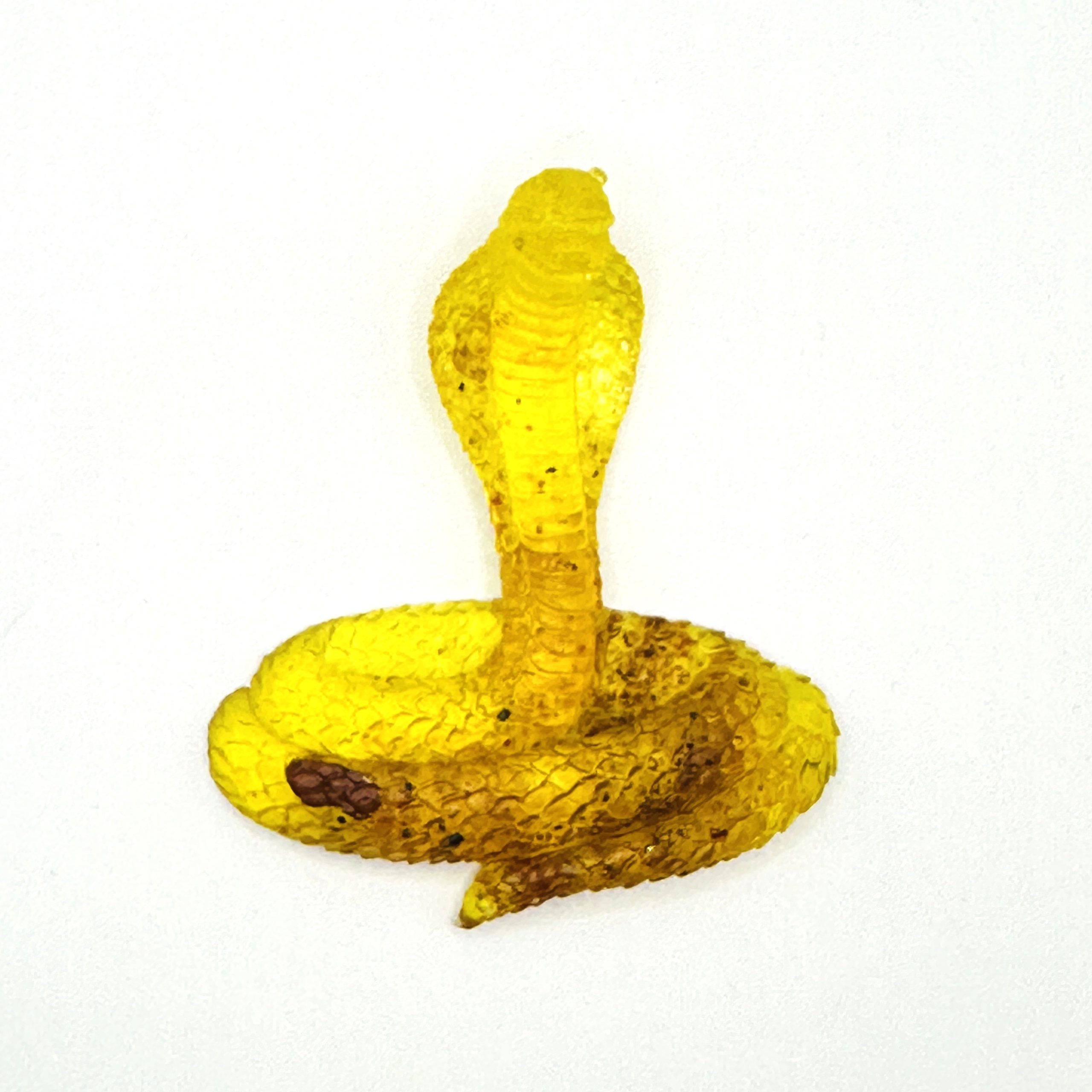 Baltic amber cobra snake figurine, handmade by KIZIMA New York