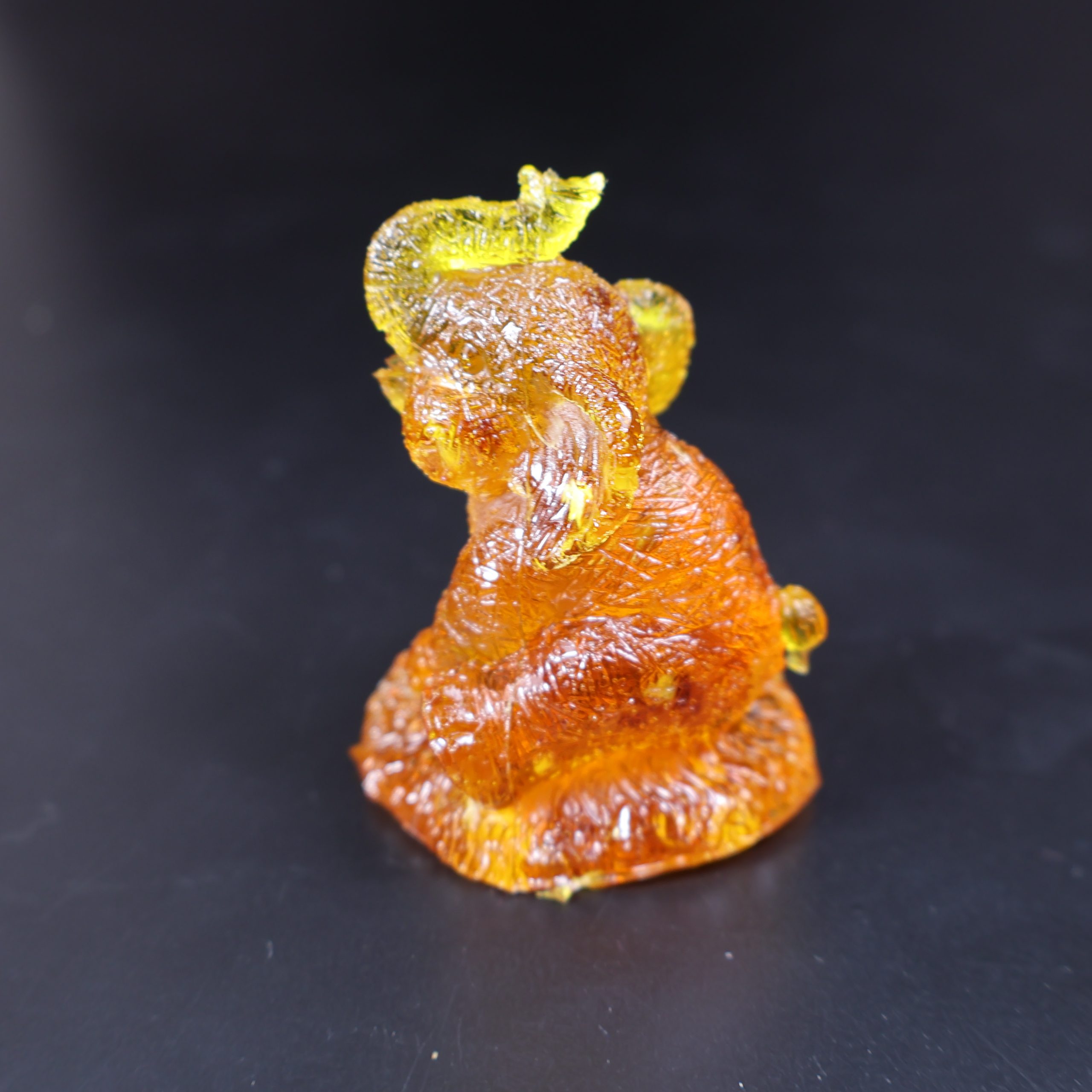 Baltic amber seated elephant figurine final angle KIZIMA