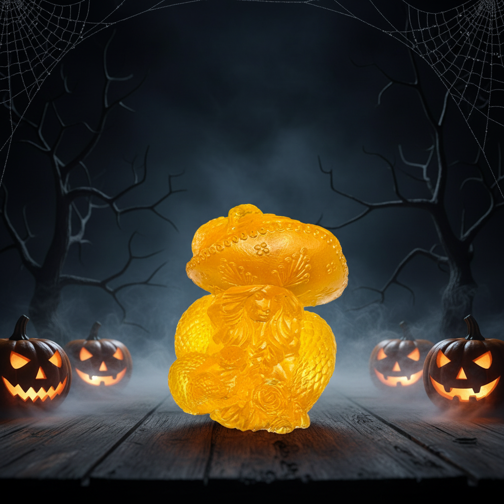 Made in USA Natural Baltic Amber Woman with Snake Figurine KIZIMA®