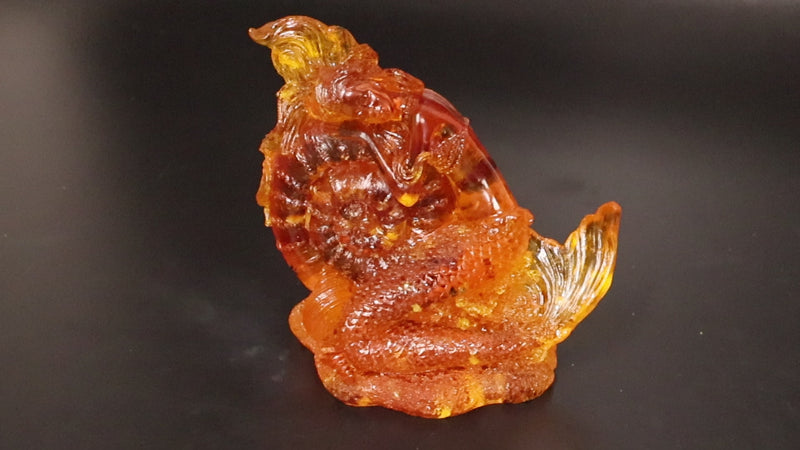 Mermaid with shell Baltic amber figurine by KIZIMA® — handmade in USA, product video