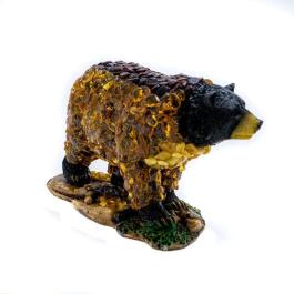 Figurine Bear Natural Amber Decor Hom