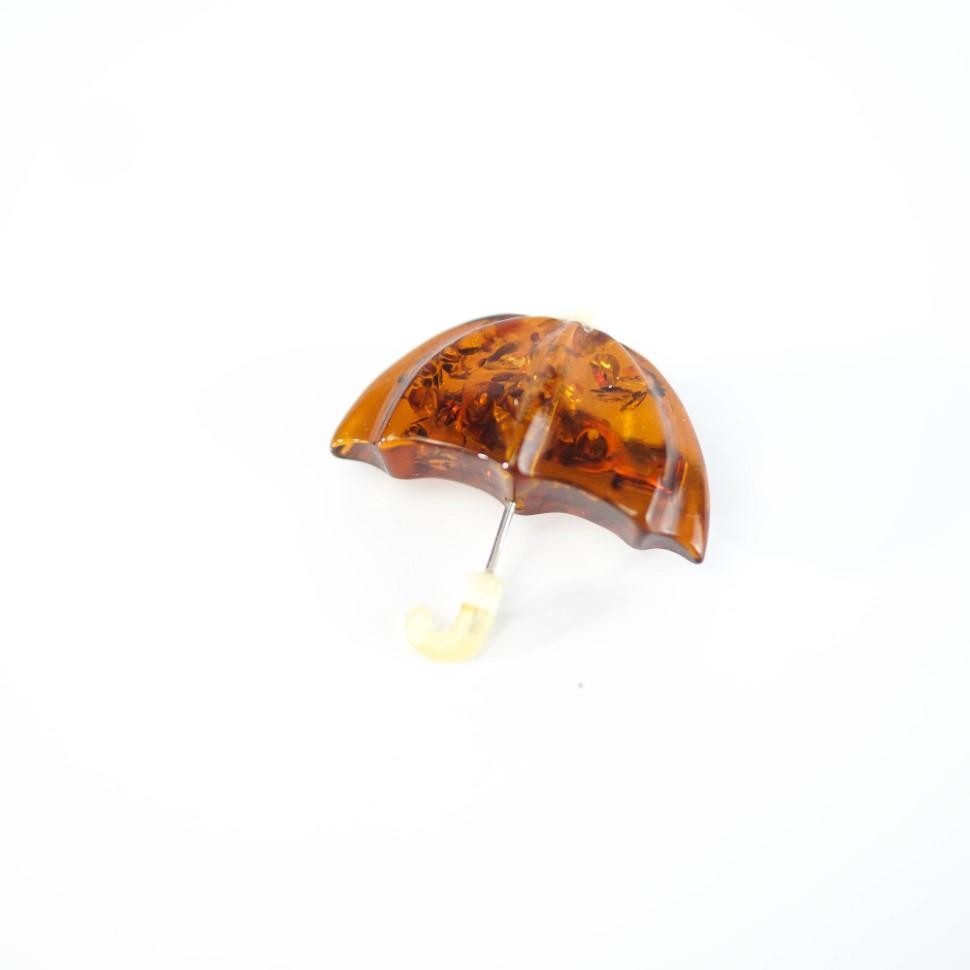 Fashionable handmade amber brooch for women UMBRELLA